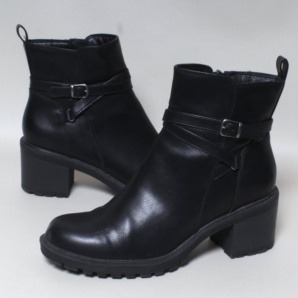 Womens Frye & Co Boots Size 8.5 Audrey Black Zip Ankle Boot Bootie